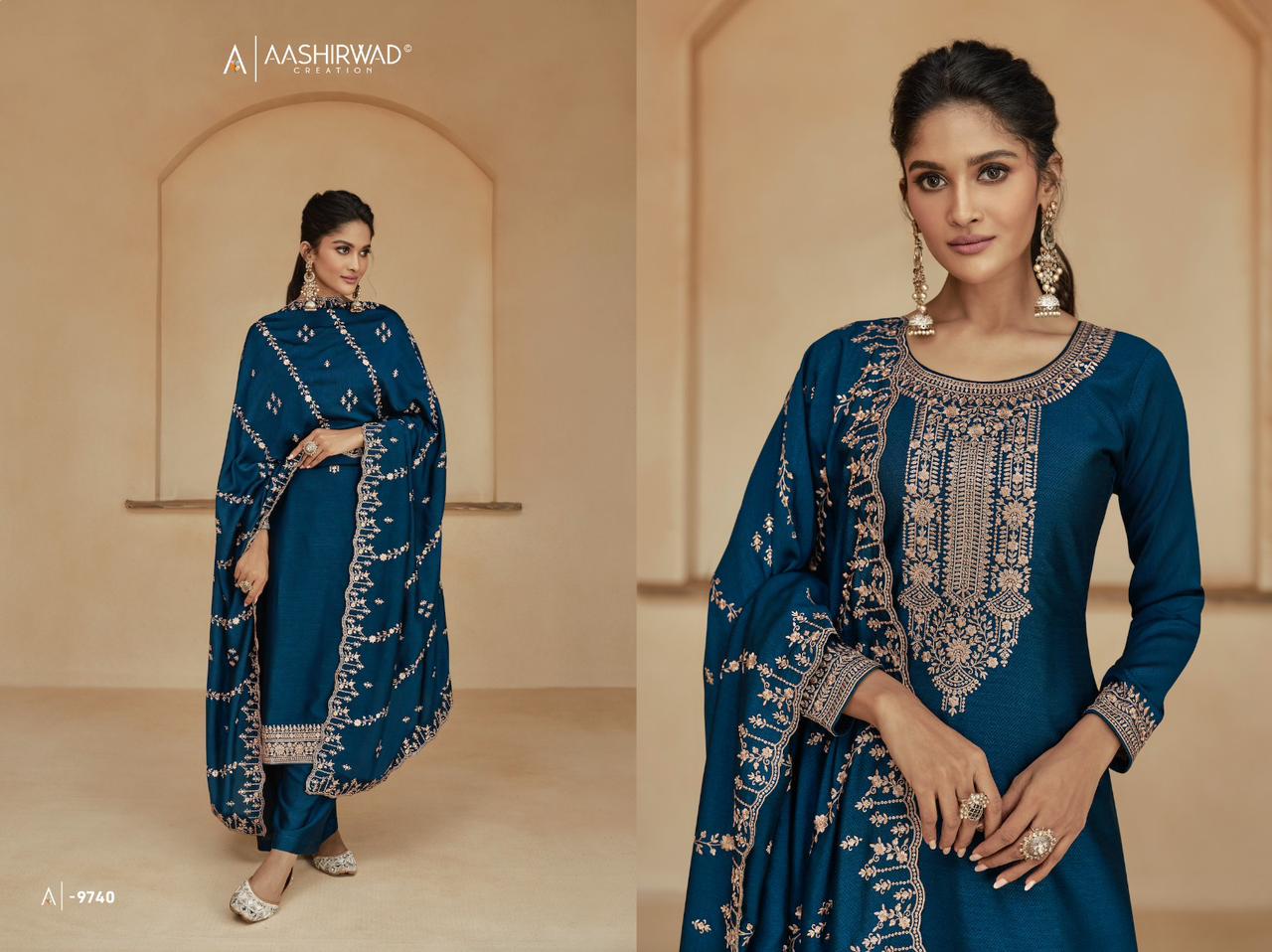 Aashirwad Gulkand Glory Silk Wedding Salwar Suits Catalog
